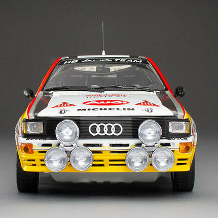 Sun Star Audi Quattro A2 WRC 1984 #1 Yellow 1:18 Diecast Model Car - fine detailed model replica