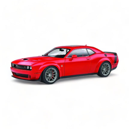 Solido 1:18 Diecast Dodge Challenger R/T Scat Pack Red Opening Doors Model Car - detailed collector display model