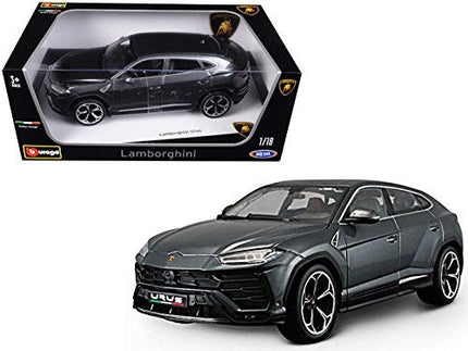 Bburago 1/18 Diecast Lamborghini Urus Grey Scale Model - detailed collector display model