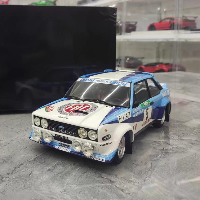 Kyosho Fiat 131 No. 5 Rally Livery 1:18 Diecast Model Car - detailed collector display model