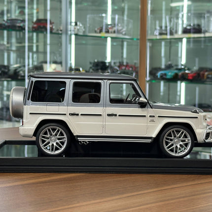 Motor Helix Mercedes-Benz AMG G 63 UAE Golden Jubilee Edition 1:18 Resin Model Car White/Silver - fine detailed model replica