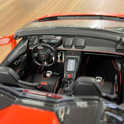 MR Collection Huracán EVO Spyder 1:18 Resin Diecast Model Car Arancio Xanto - scale model for display