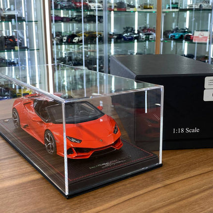 MR Collection Huracán EVO Spyder 1:18 Resin Diecast Model Car Arancio Xanto - scale model collectible piece