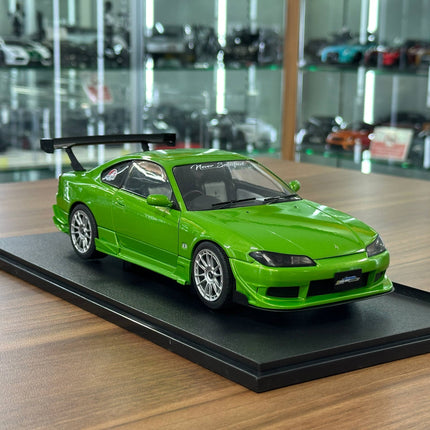Solido Nissan Silvia S15 Spec-R Aero 1999 1:18 Diecast Model Car Green - detailed collector display model
