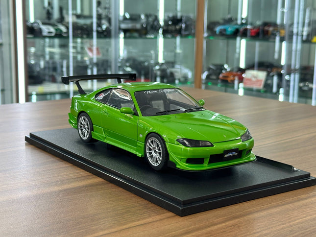 Solido Nissan Silvia S15 Spec-R Aero 1999 1:18 Diecast Model Car Green - detailed collector display model