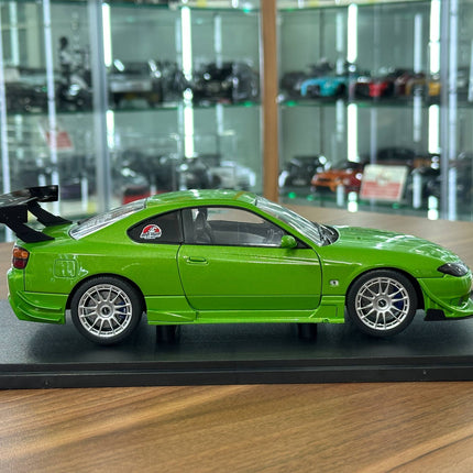 Solido Nissan Silvia S15 Spec-R Aero 1999 1:18 Diecast Model Car Green - collectible scale model car