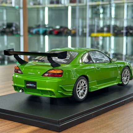 Solido Nissan Silvia S15 Spec-R Aero 1999 1:18 Diecast Model Car Green - fine detailed model replica