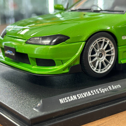 Solido Nissan Silvia S15 Spec-R Aero 1999 1:18 Diecast Model Car Green - scale model for display