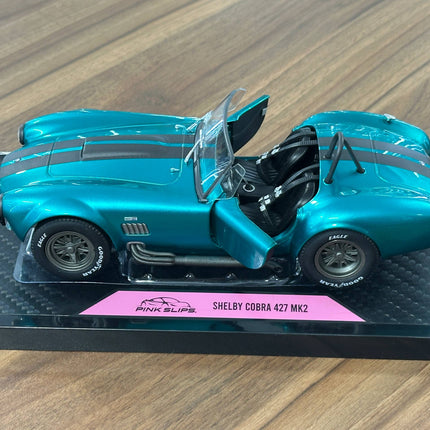1/18 Pink Slips Shelby Cobra 427 S/C MK2 1967 Metallic Blue Diecast - premium collector scale model
