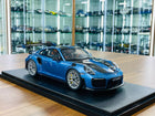 Porsche 911 GT2 RS 1/18 Blue Resin Diecast Model Car Limited Edition | GT Spirit - detailed collector display model