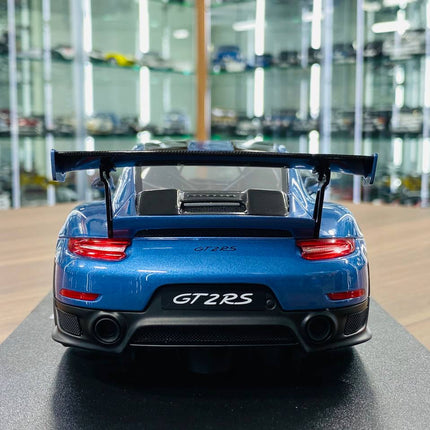 Porsche 911 GT2 RS 1/18 Blue Resin Diecast Model Car Limited Edition | GT Spirit - fine detailed model replica
