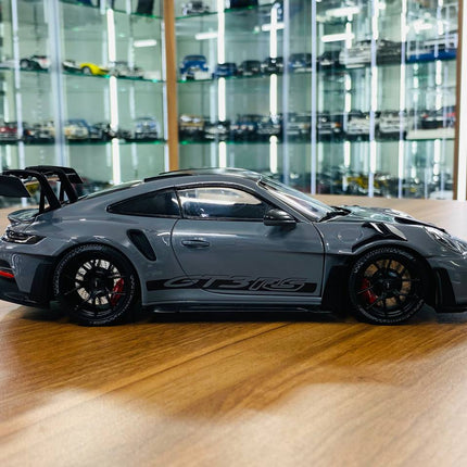 Minichamps Porsche 911 GT3 RS 2024 1:18 Diecast Model Car Grey - collectible scale model car