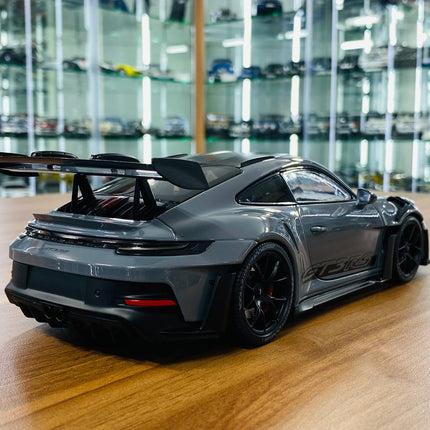 Minichamps Porsche 911 GT3 RS 2024 1:18 Diecast Model Car Grey - fine detailed model replica