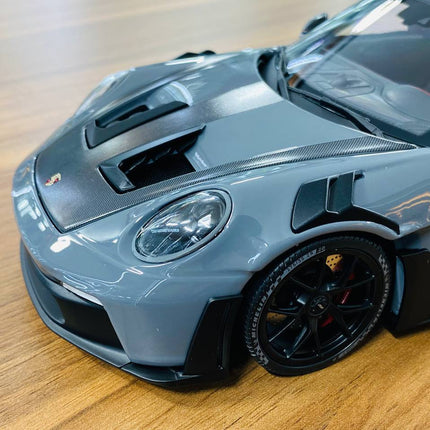 Minichamps Porsche 911 GT3 RS 2024 1:18 Diecast Model Car Grey - showroom-quality model replica