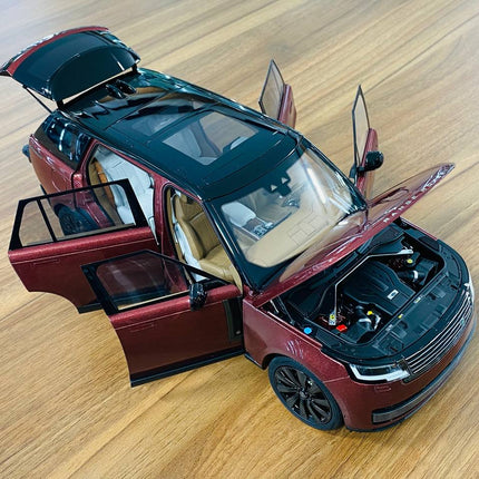 LCD Model Land Rover Range Rover SV 2022 Red 1:18 Diecast Model Car - hand-finished display model