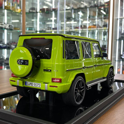 MotorHelix Mercedes-Benz AMG G63 2019 1:18 Lime Green Resin Model - fine detailed model replica