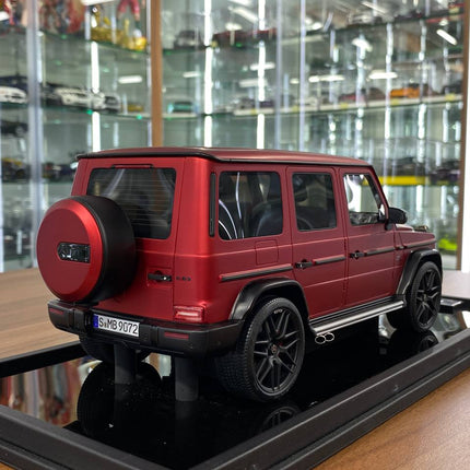 MotorHelix Mercedes-Benz AMG G63 2019 1:18 Matt Red Resin Model Limited 69 Pcs - fine detailed model replica