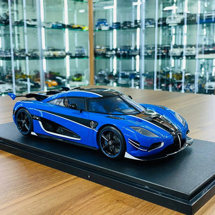 GT Spirit 1/18 Koenigsegg Agera RS Resin Model Blue/Black - detailed collector display model