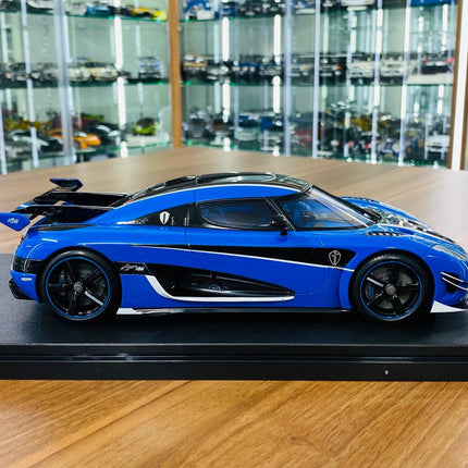 GT Spirit 1/18 Koenigsegg Agera RS Resin Model Blue/Black - collectible scale model car