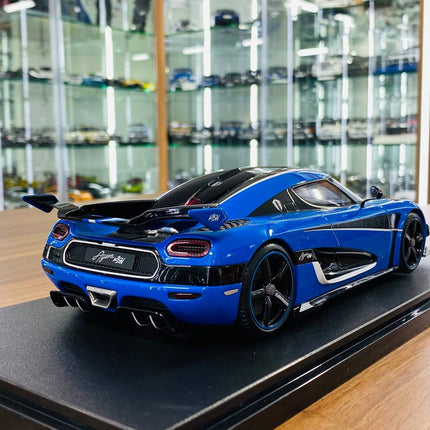 GT Spirit 1/18 Koenigsegg Agera RS Resin Model Blue/Black - fine detailed model replica
