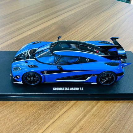 GT Spirit 1/18 Koenigsegg Agera RS Resin Model Blue/Black - scale model for display