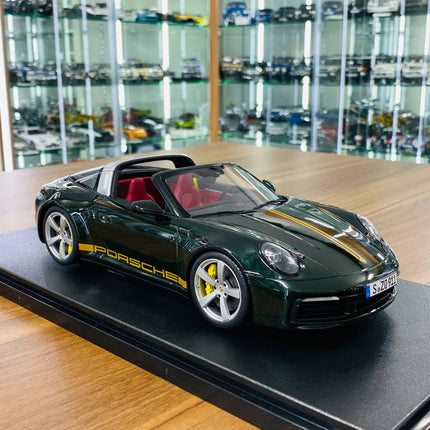 GT Spirit Porsche 911 Targa 4 1/18 Dark Green Limited Resin Model - detailed collector display model