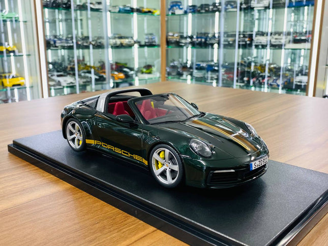 GT Spirit Porsche 911 Targa 4 1/18 Dark Green Limited Resin Model - detailed collector display model