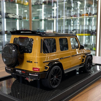 MotorHelix Mercedes-Benz G63 BRABUS 800 1:18 Resin Model Yellow Limited 99 Pcs - fine detailed model replica