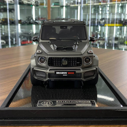 MotorHelix Mercedes-Benz G63 BRABUS 800 1:18 Matt Grey Resin Model - studio product photo of the scale model