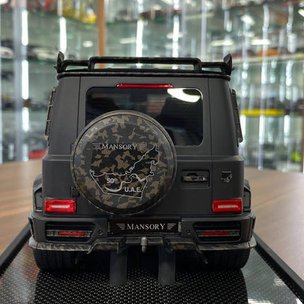 Timothy & Pierre 1:18 Resin Model Mercedes-Benz AMG G63 MANSORY UAE Matt Black/Grey - scale model collectible piece