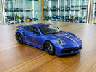Minichamps 1/18 Porsche 911 Turbo S Sport Design 2021 Purple Diecast Model - detailed collector display model