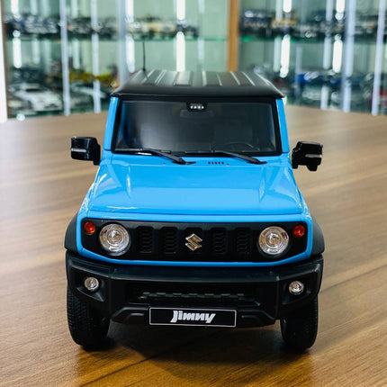 LCD Model Suzuki Jimny Baby Blue 1:18 Diecast Model Car - studio product photo of the scale model