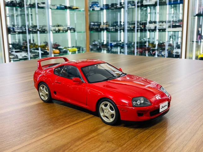 Solido 1:18 Toyota Supra MK4 Diecast Model Car Red - detailed collector display model