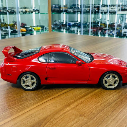 Solido 1:18 Toyota Supra MK4 Diecast Model Car Red - detailed die-cast style model