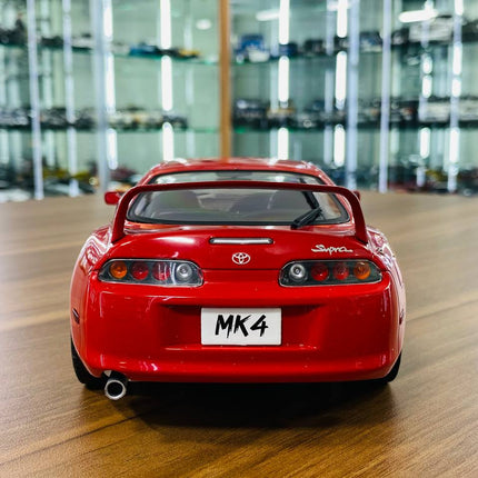 Solido 1:18 Toyota Supra MK4 Diecast Model Car Red - scale model for display