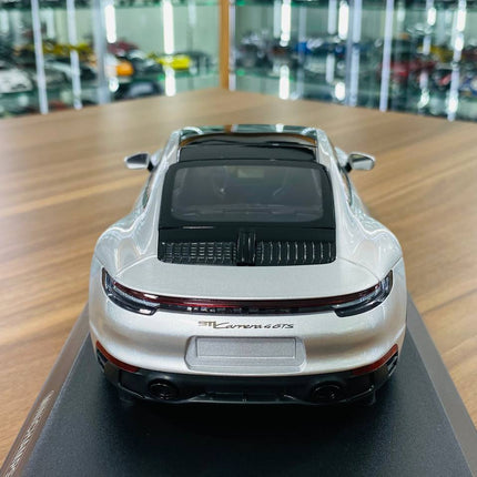 Minichamps Porsche 911 Carrera 4 GTS Silver 1:18 Diecast Model - scale model for display