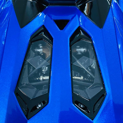 MR Collection Lamborghini Aventador Ultimae Roadster 1/18 Blue Resin Model - scale model collectible piece