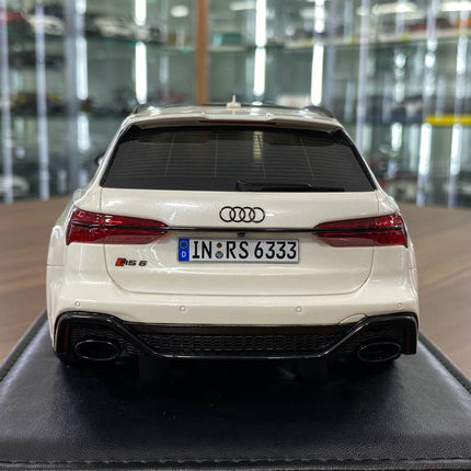 Motorhelix Audi RS6 Avant White 1:18 Resin Model Limited 99 - premium collector scale model