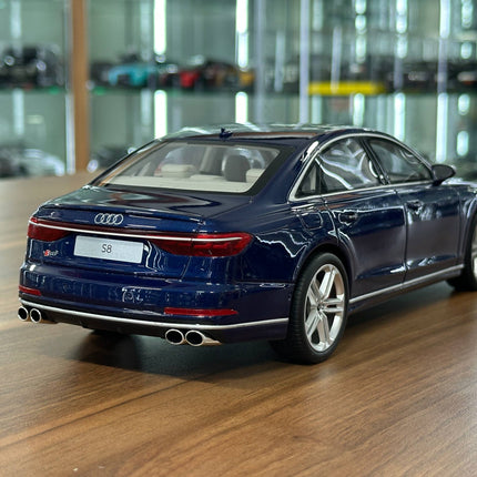GT Spirit 1:18 Resin Audi S8 2020 Navarra Blue Limited Edition - fine detailed model replica
