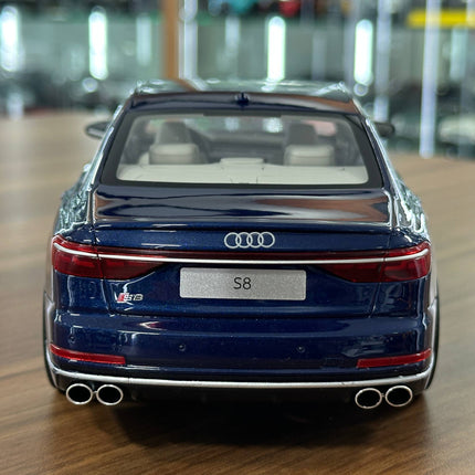 GT Spirit 1:18 Resin Audi S8 2020 Navarra Blue Limited Edition - premium collector scale model