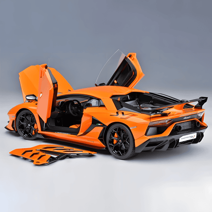 AutoArt Lamborghini Aventador SVJ Orange 1:18 Diecast Model Car - showroom-quality model replica