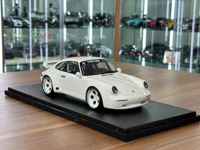 GT Spirit Porsche 911 (992) Strosek Giga 2024 1:18 White Resin Model - detailed collector display model