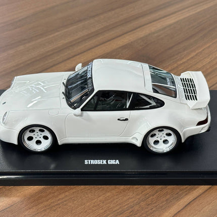 GT Spirit Porsche 911 (992) Strosek Giga 2024 1:18 White Resin Model - detailed die-cast style model