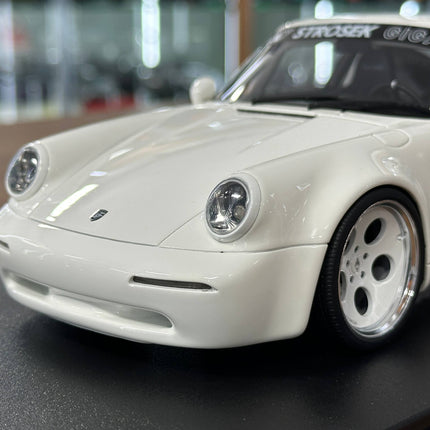 GT Spirit Porsche 911 (992) Strosek Giga 2024 1:18 White Resin Model - scale model for display