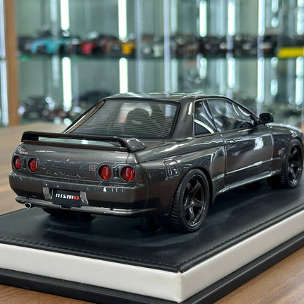 Motorhelix Nissan Skyline GT-R R32 Nismo Custom 1:18 Resin Model Gun Grey Metallic - fine detailed model replica