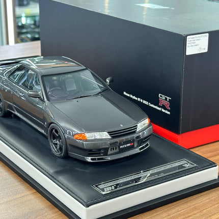 Motorhelix Nissan Skyline GT-R R32 Nismo Custom 1:18 Resin Model Gun Grey Metallic - scale model collectible piece