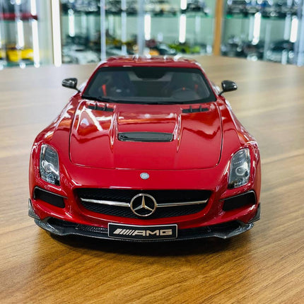 Minichamps Exclusive Mercedes-Benz SLS AMG Black Series 2013 1/18 Diecast Red - studio product photo of the scale model