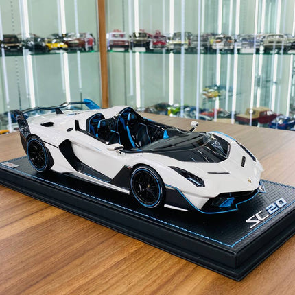 MR Collection Lamborghini SC 20 1/18 Resin Model White - detailed collector display model