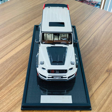 MotorHelix Mercedes-Benz Brabus 900 Rocket 1/18 Resin Model Pearl White Carbon - fine detailed model replica