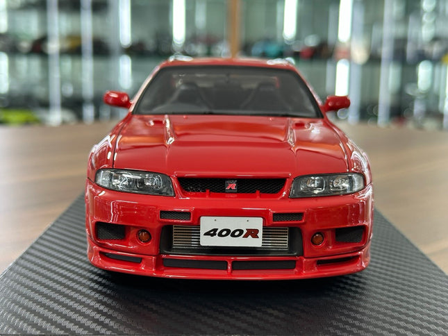 🚨1/18 resin Ignition Model Nissan Skyline GT-R R33 Nismo 400R Red - studio product photo of the scale model